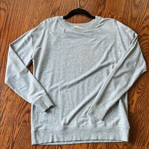 Michael Kors Gray,w/rhinestone long sleeve crew neck size M perfect condition